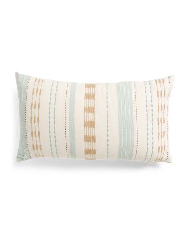 14x24 Textured Striped Pillow | TJ Maxx