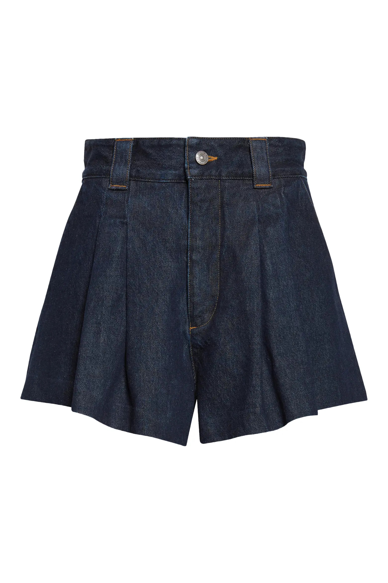 FRAME The Structural Pleated Denim Shorts (Women) | Nordstrom | Nordstrom
