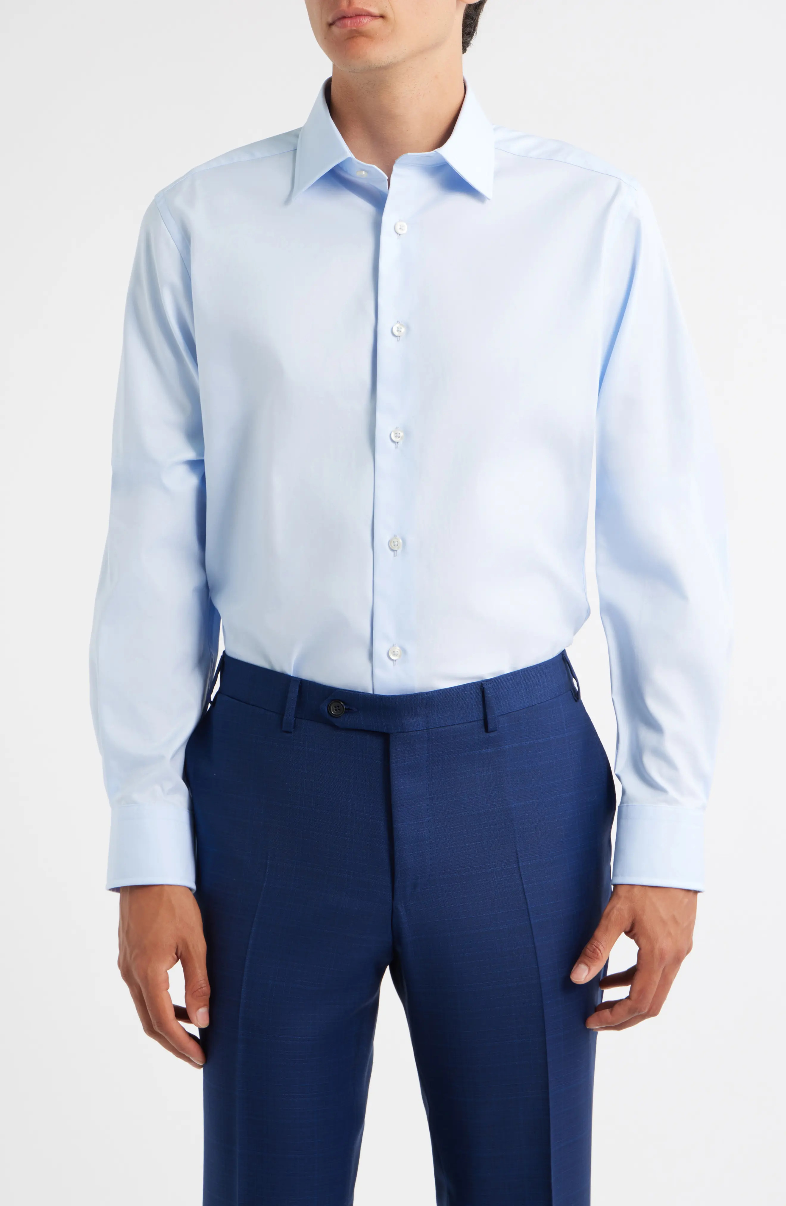 Trim Fit Super Fine Twill Dress Shirt (Men) | Nordstrom | Nordstrom