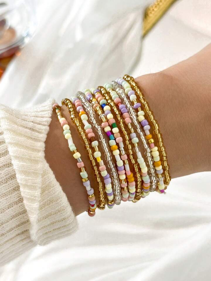 Beaded bracelet set | SHEIN