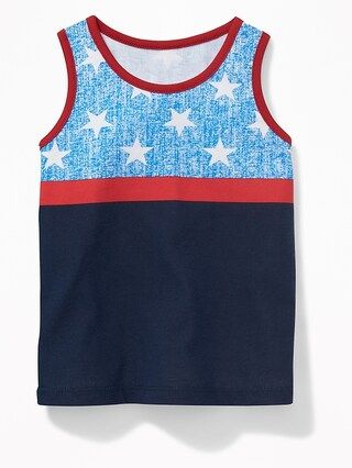 Old Navy Baby Stars & Stripes Jersey Tank For Toddler Boys Stars/Stripes Size 12-18 M | Old Navy US