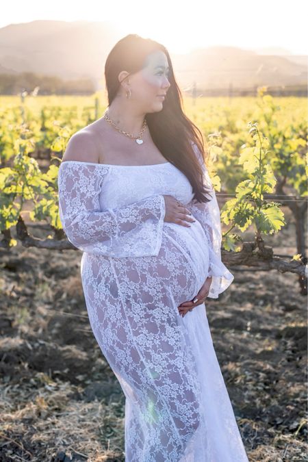 Maternity photo shoot dress, white lace maternity shoot dress, maternity shoot, pregnancy photo shoot, pink blush maternity 

#LTKfindsunder100 #LTKbump #LTKbaby