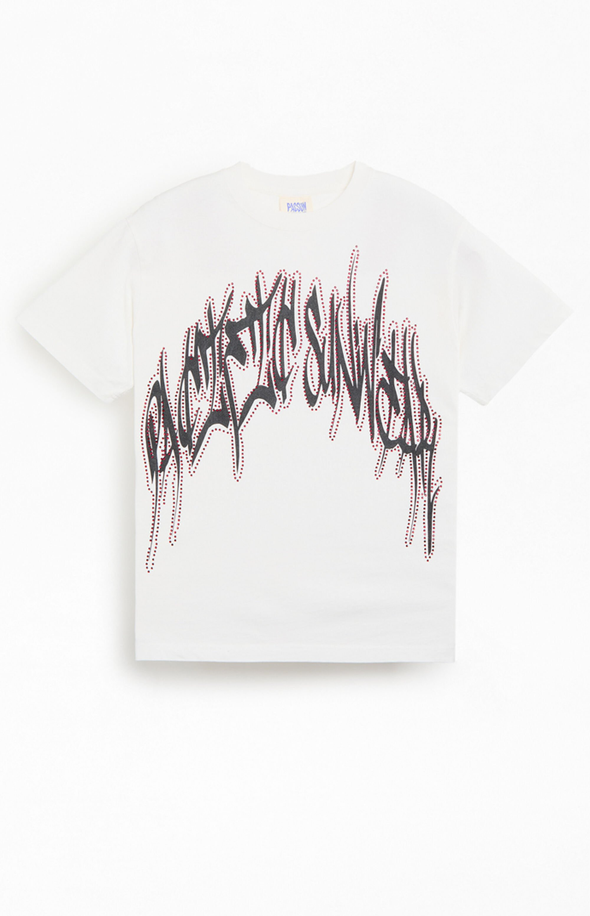 Pacsun White Handstyles Rhinestone T-Shirt | PacSun