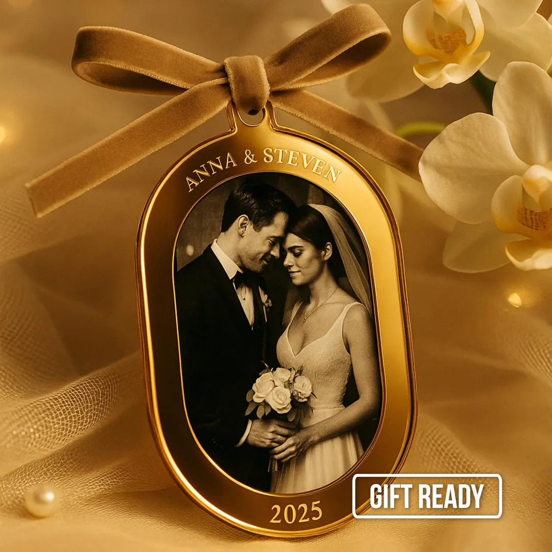 Our First Christmas Ornament - Wedding Gift, Anniversary Keepsake, Engagement, Custom Photo Ornam... | Etsy (US)