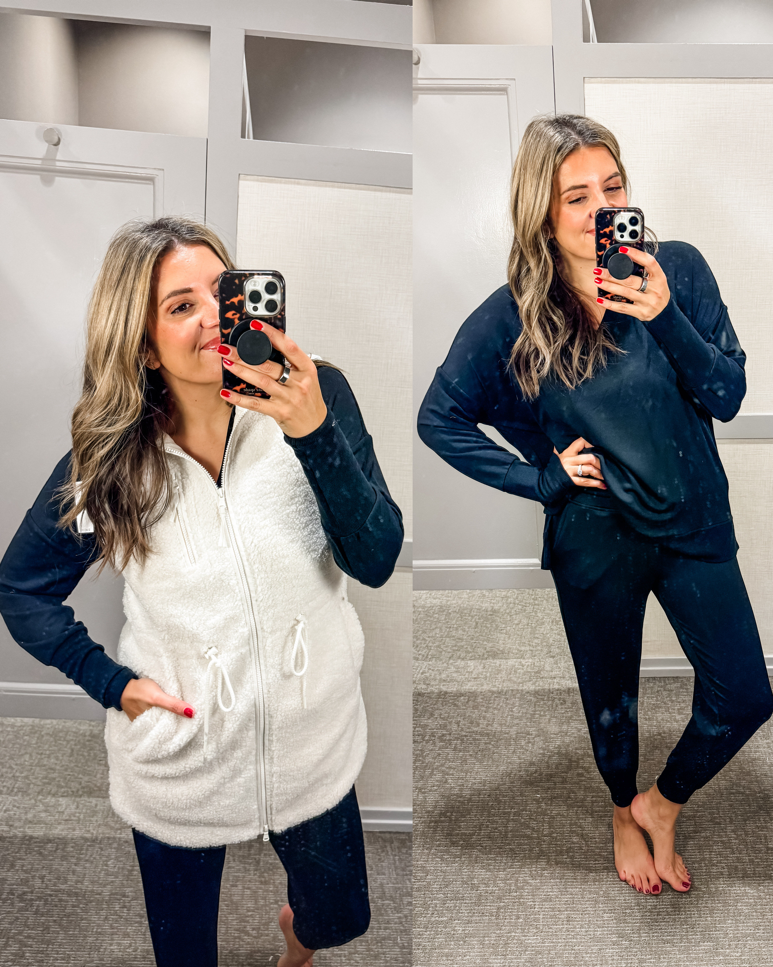 LOFT new arrivals try on on a size 8. Fall and winter outfits from @loft.  Currently 44% + 11% + free shipping no minimum 

Wearing a size small in the fleece vest. Size medium in the tunic top (would prefer small) and medium jogger pants.
#loveloft 

#LTKFindsUnder100 #LTKSaleAlert #LTKFindsUnder50