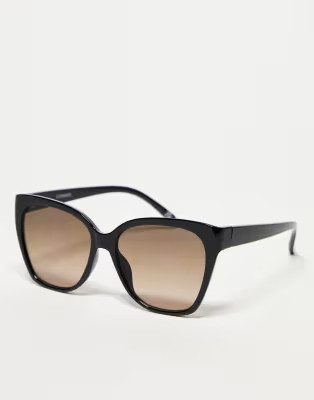 ASOS DESIGN cat eye sunglasses with brown lens | ASOS (Global)