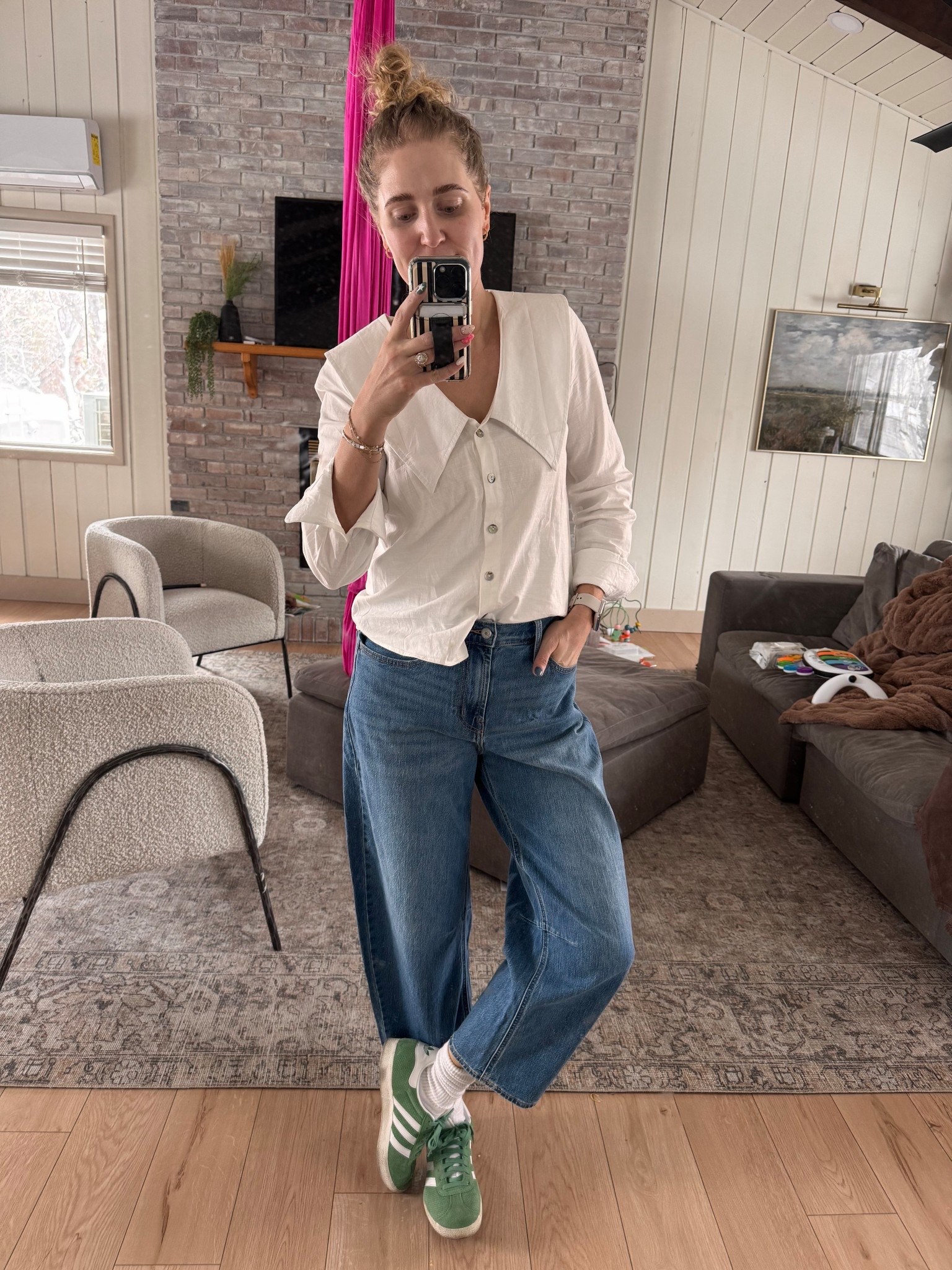 Love these old baby jeans! Can’t beat the price either! Wearing a size 6 and a medium in the top. 

#LTKTall #LTKootd #LTKgrwm