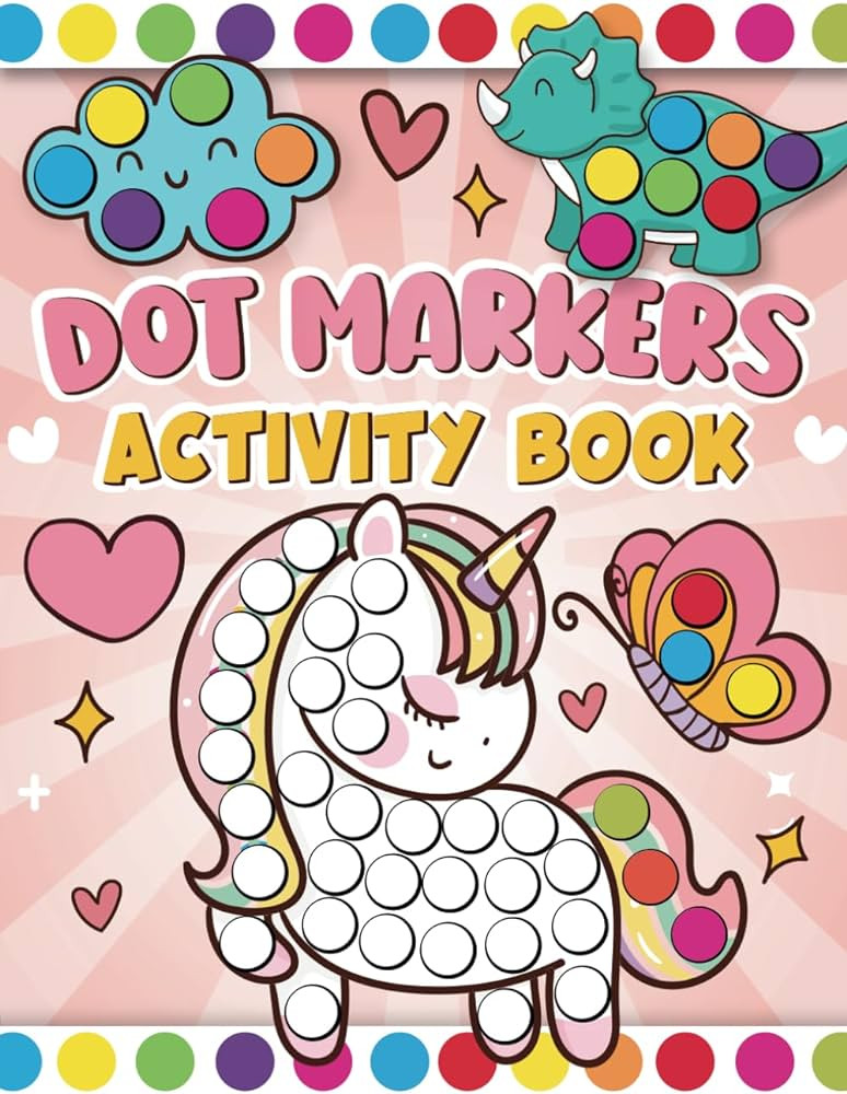 Dot Markers Activity Book for Kids: Easy and Cute Animals, Dinosaur, Fruits, Coloring Craft Activ... | Amazon (US)