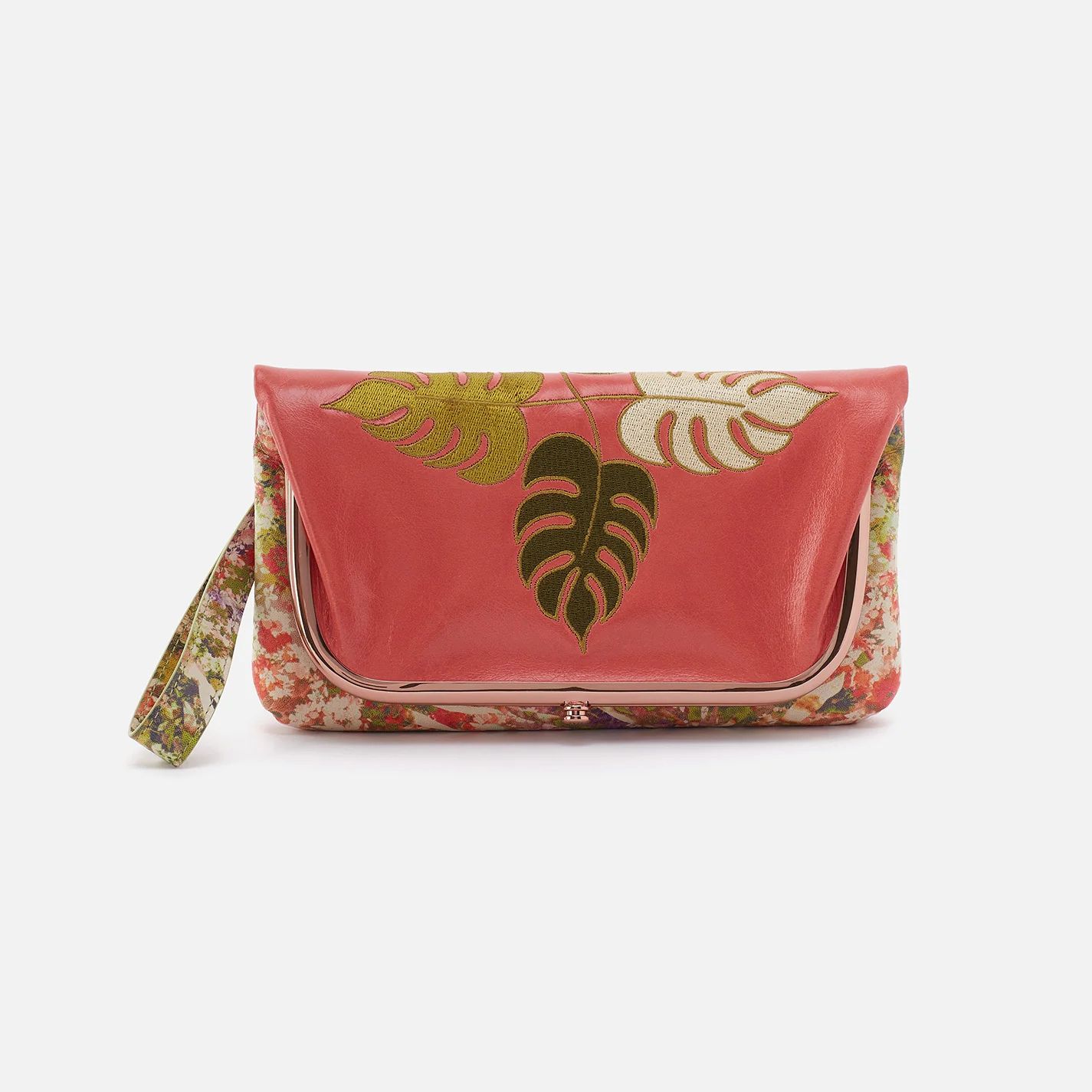 Lauren Wristlet in Mixed Leathers - Cherry Blossom | HOBO Bags