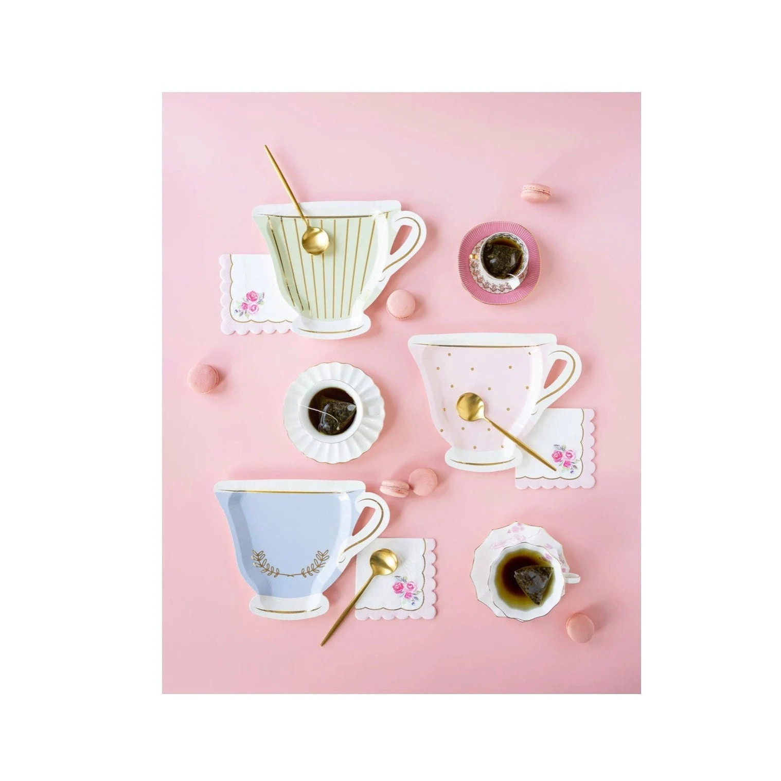 Tea Cup Party Plates 12ct - Garden Party Decorations, Bridal Shower Tea Party, Tea for Two Baby S... | Etsy (US)