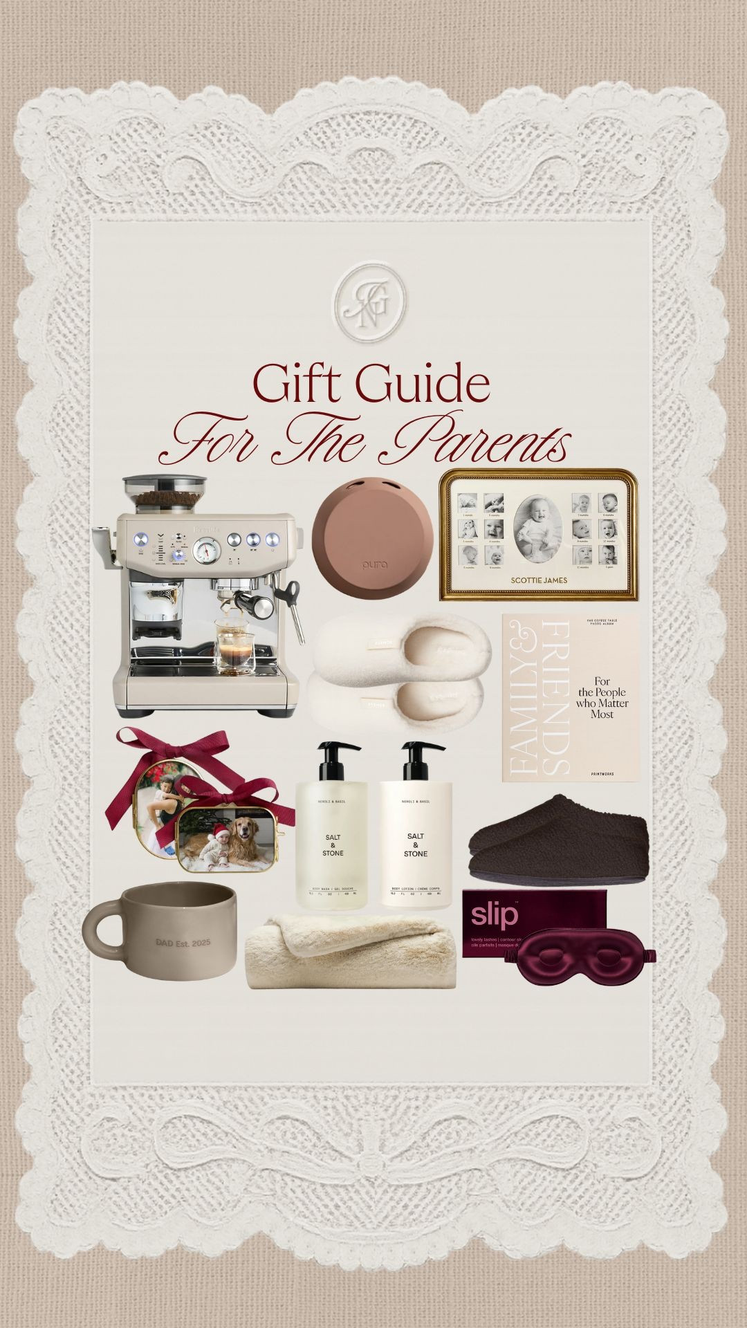 GIFT GUIDE FOR THE PARENTS & GRANDPARENTS 🤎✨
A curated gift wish list that is perfect for the parents  🎁 

#GiftGuide #Gifts #ChristmasGifts #HolidayGifts #GiftGuides #HolidayHub #GiftsForher #ForHer #luxegifts #giftsforhim #forhim #breville #splurgegifts

#LTKHoliday #LTKGiftGuide