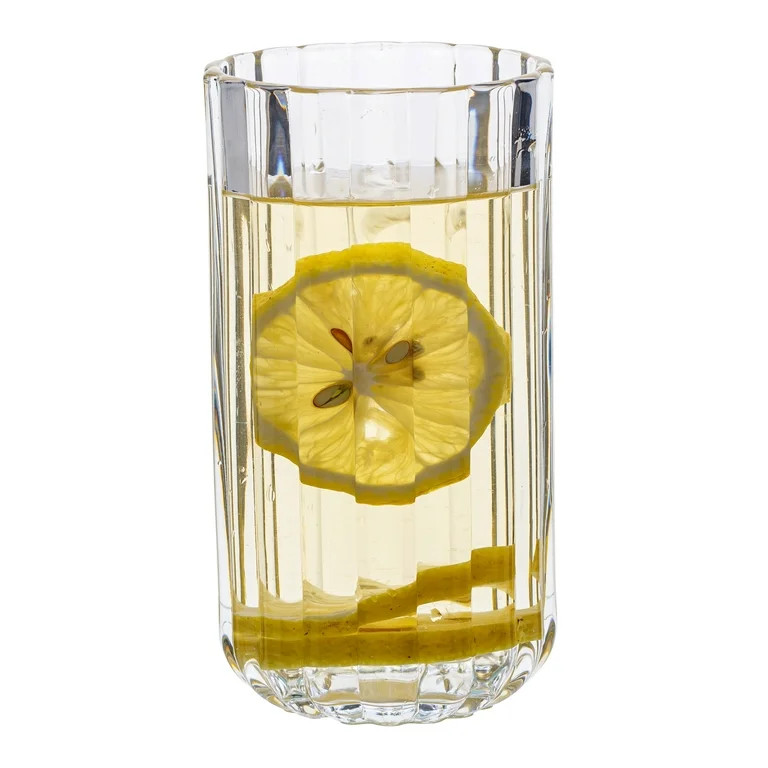 Better Homes & Gardens Clear Glass Fluted Tumbler Glass 14oz | Walmart (US)