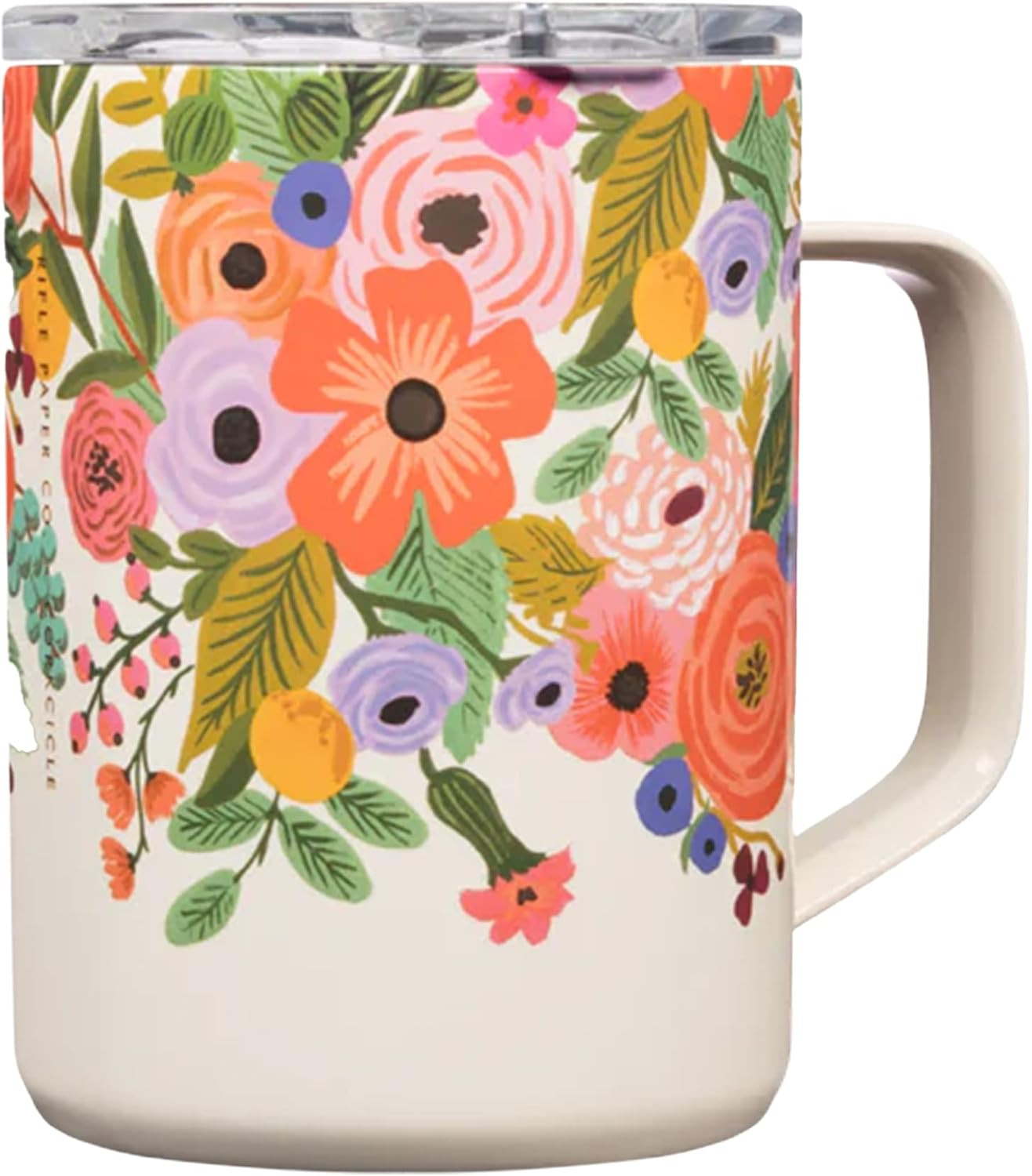 Corkcicle Rifle Paper Co. Triple Insulated Coffee Mug with Lid, Stainless Steel Camping Tumbler w... | Amazon (US)