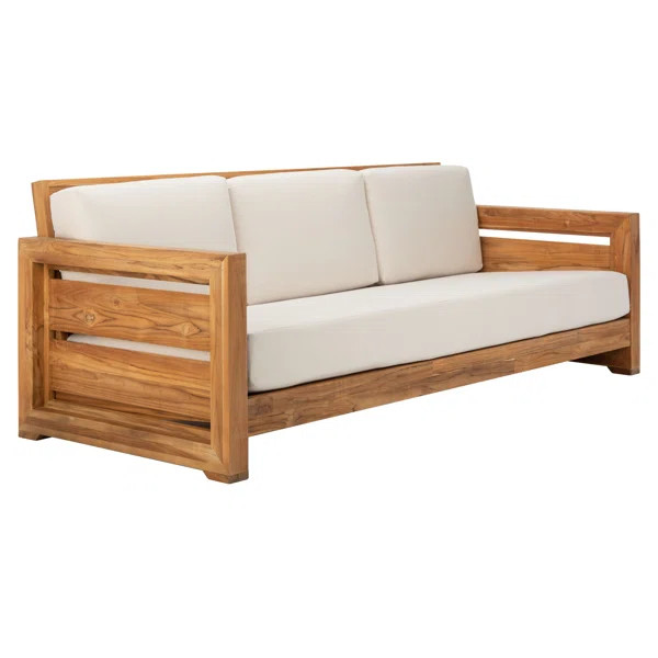 Brailon 83.5'' Teak Outdoor Patio Sofa | Wayfair North America