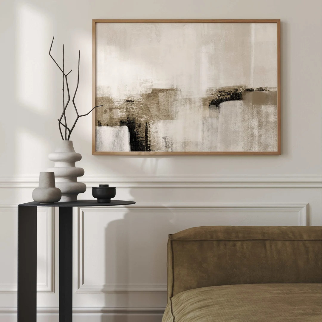 Neutral Abstract Wall Art Print, Abstract Art, Minimalist, Landscape, Above Bed Decor, Japandi, B... | Etsy (US)