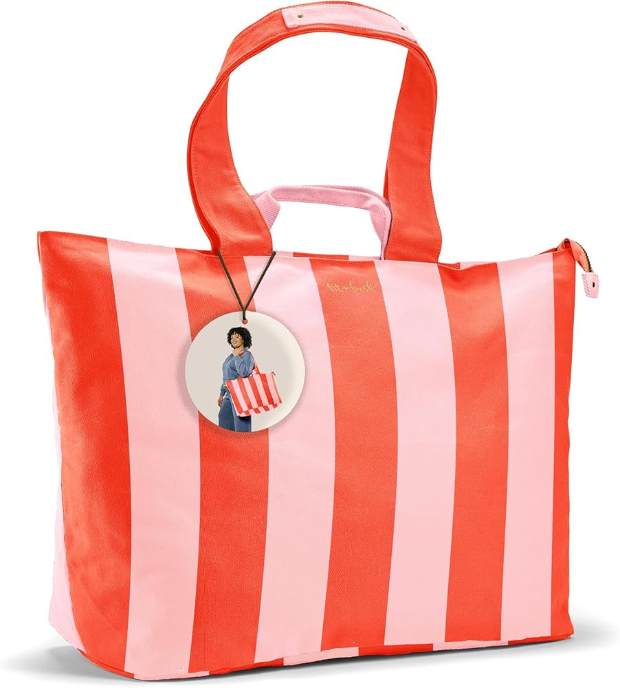Fit & Fresh Large Beach Bag for Women - Extra Large Travel Tote With Pockets | Amazon (US)
