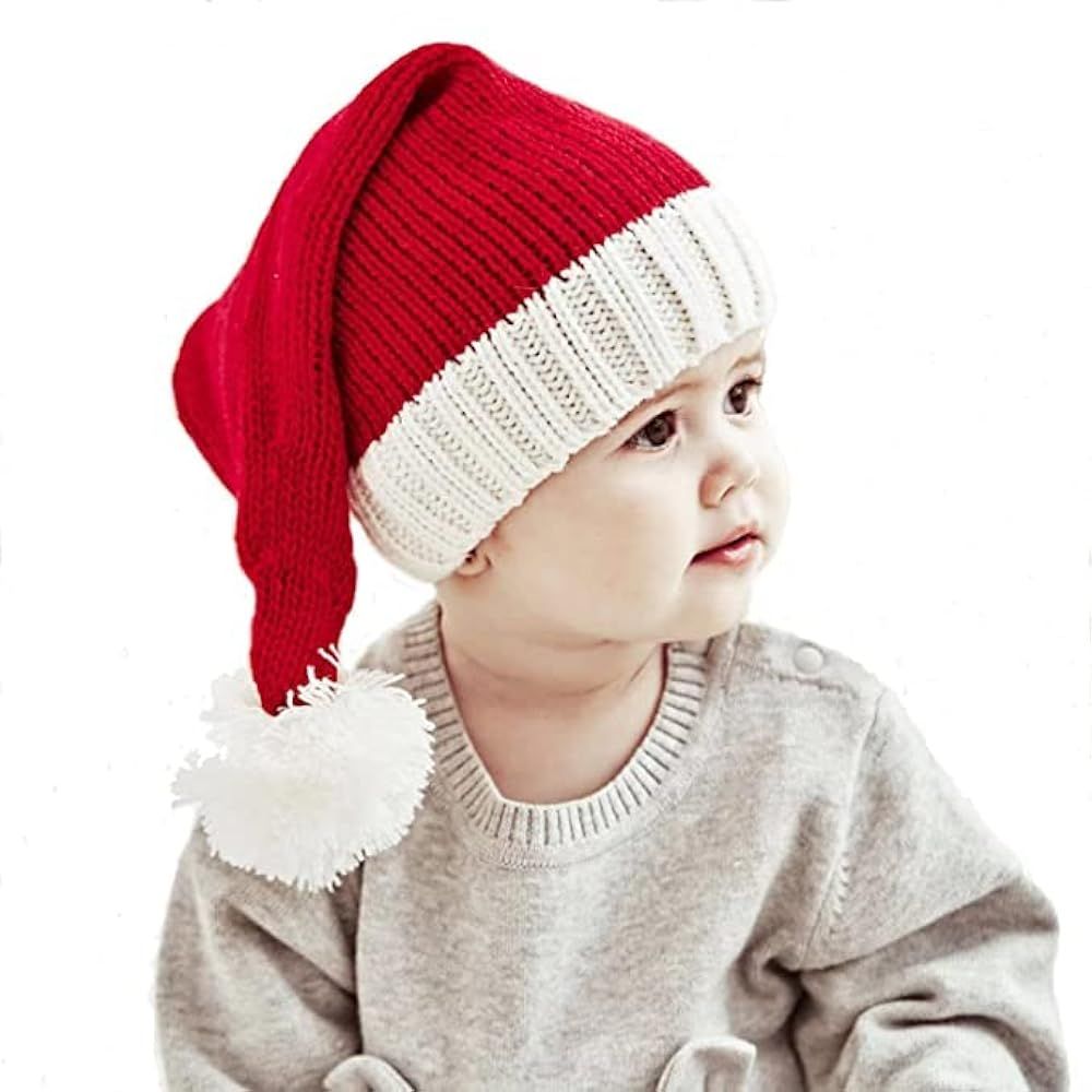 eyigylyo Christmas Santa Knit Hat for Kids Baby Beanie Winter Hat Family Matching Xmas Party Knit... | Amazon (US)