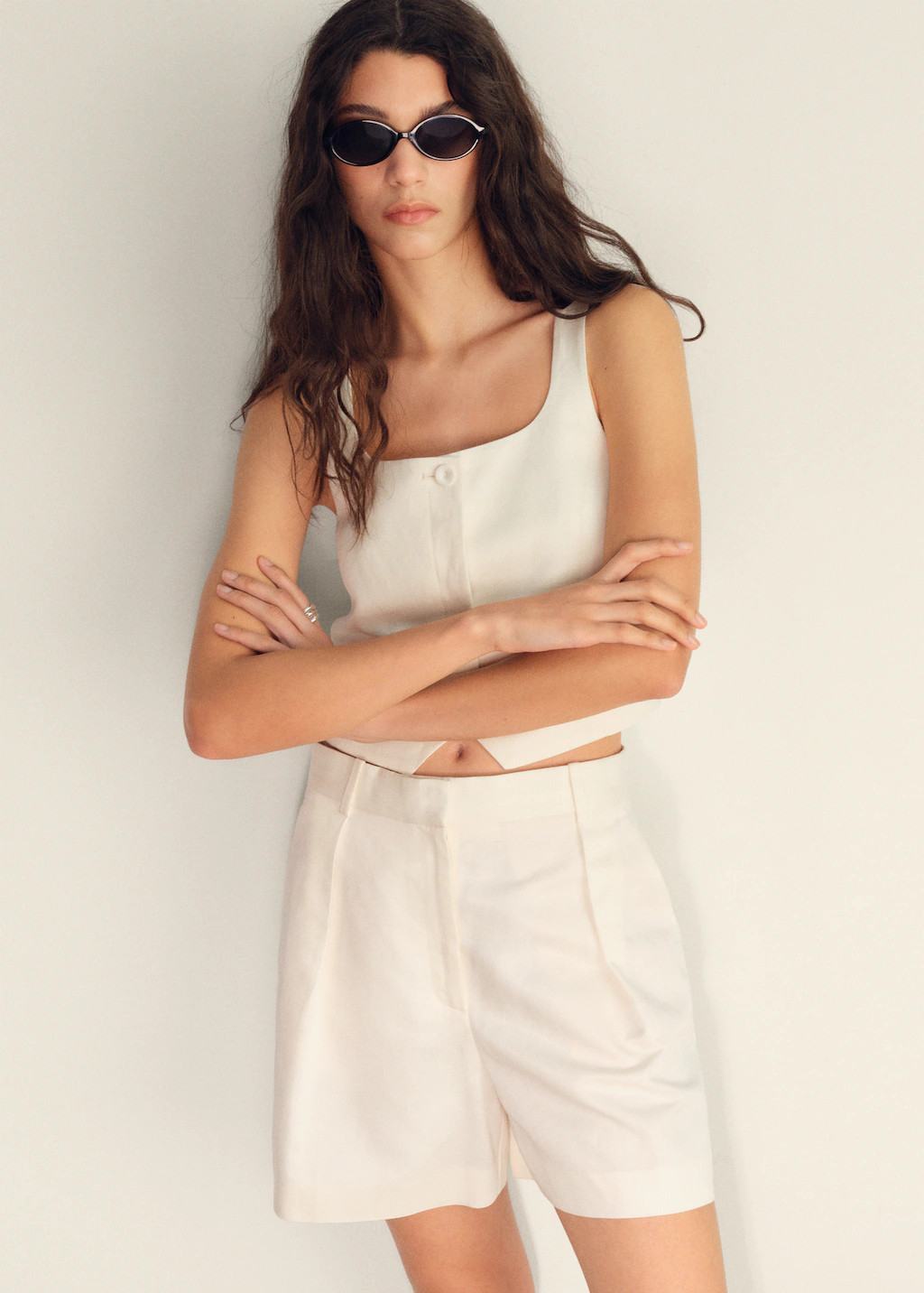 Linen-blend suit vest - Women | MANGO USA | Mango (US/MX/AU)