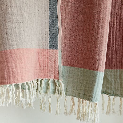 Large Geo Double Cloth Throw | West Elm (US)