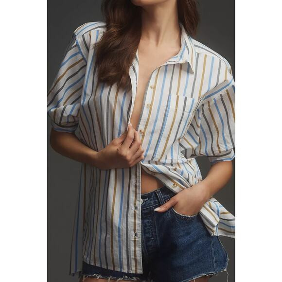 Pilcro Anthropologie Striped Button Down Shirt | Poshmark
