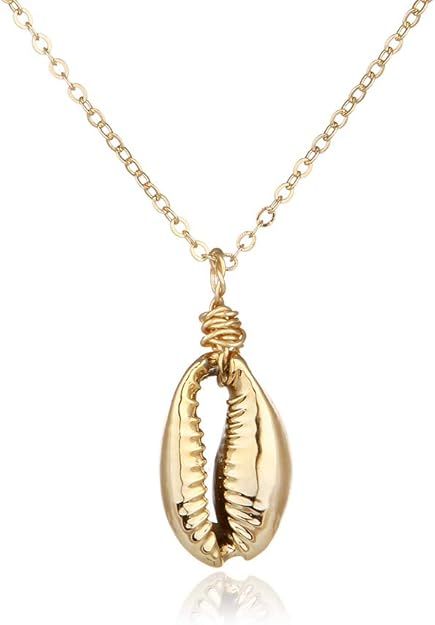 Barch Young Natural YFE Cowrie Shell Choker Necklace with 14K-Plated Bohemia Choker Shell for Gir... | Amazon (US)