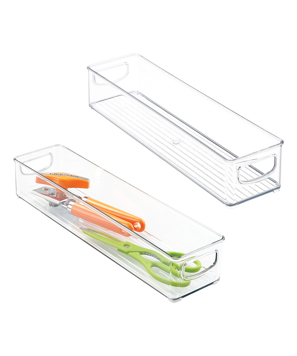 iDesign Storage Boxes - Clear Long Kitchen Bin - Set of Two | Zulily