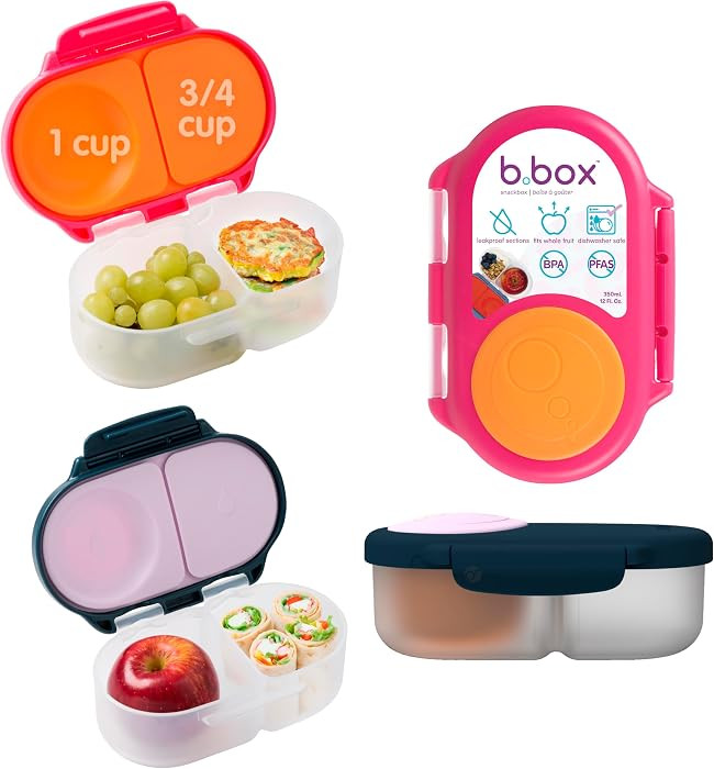 b.box Snack Box 2-Pack, Snack Containers for Kids, 1.75 Cup Kids Lunch Box | Amazon (US)