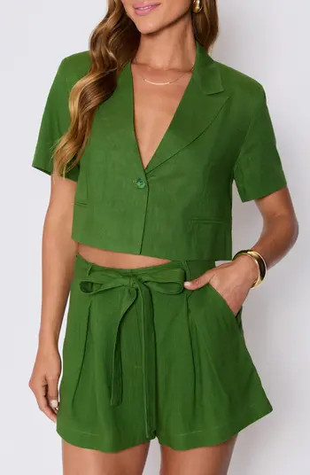 Modern Muse Crop Short Sleeve Jacket | Nordstrom