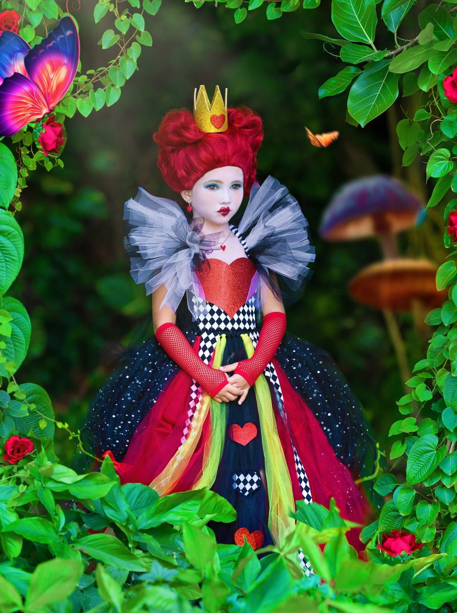Girls Queen of Hearts Tutu Costume Dress | Mia Belle Girls