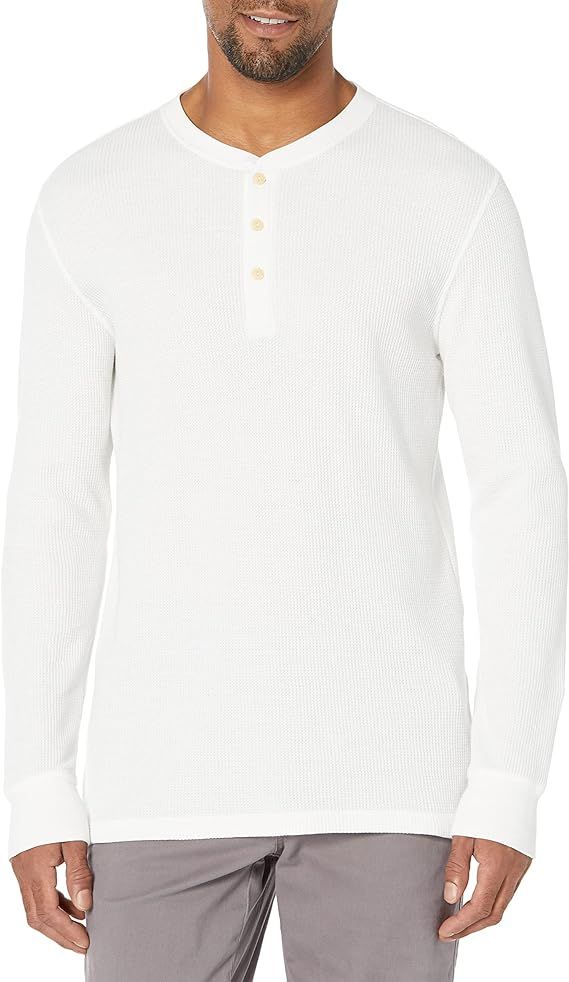Amazon Essentials Men's Regular-Fit Long-Sleeve Waffle Henley Shirt | Amazon (US)