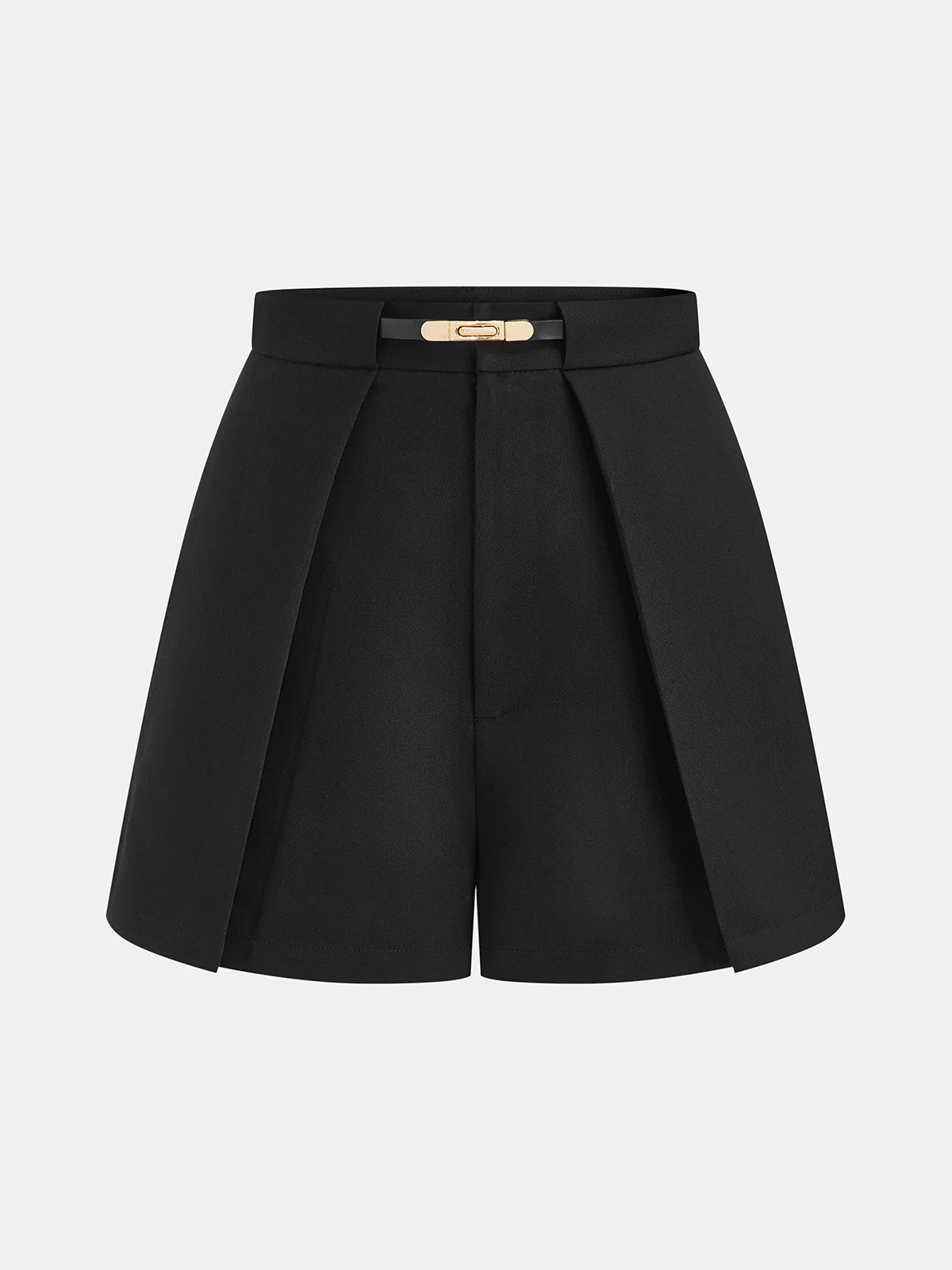 Mid-Waist Belted Casual Shorts | Commense