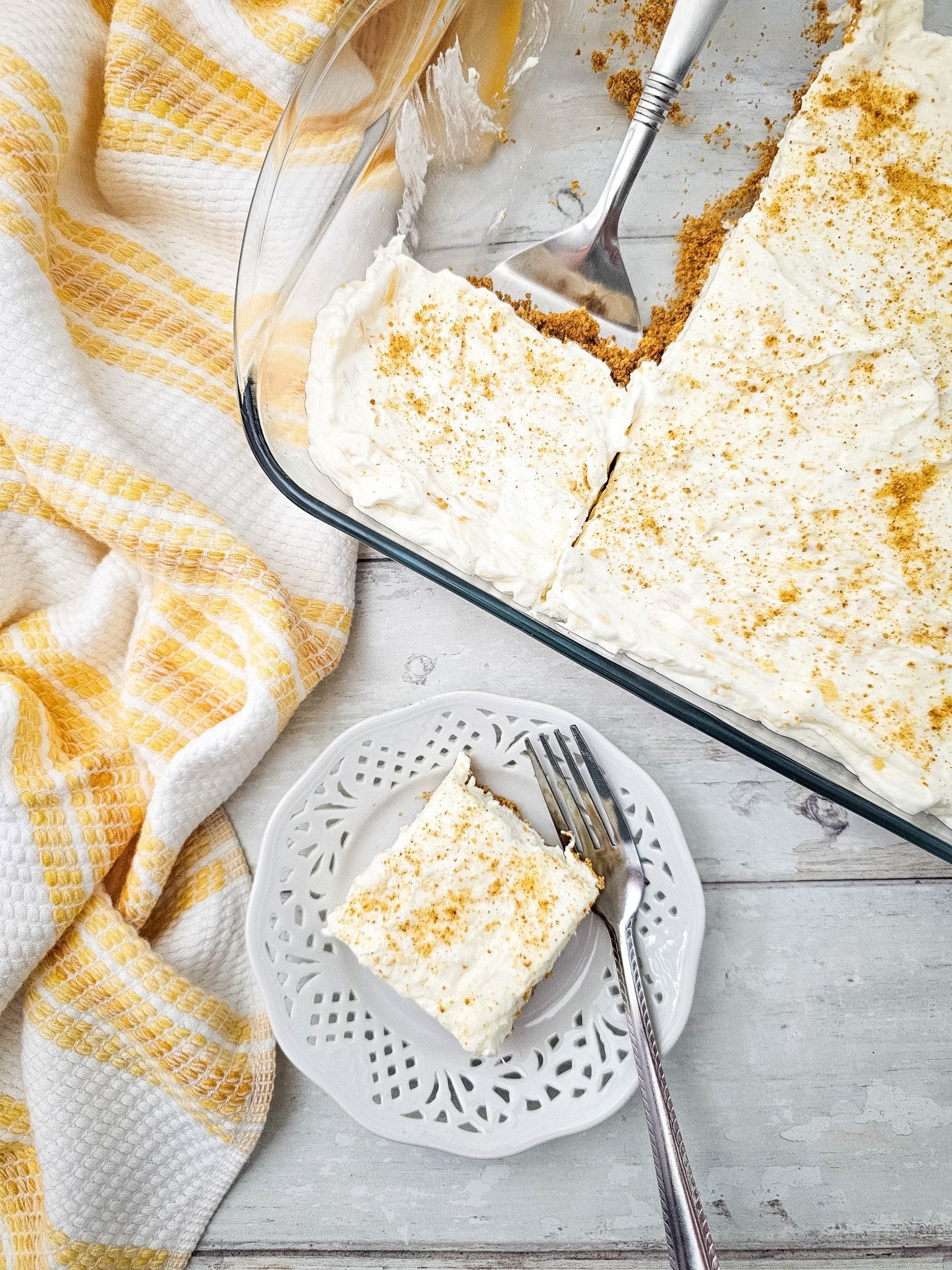 This no bake pineapple dream dessert is creamy, light, and packed with tropical flavor. With a buttery graham cracker crust and whipped pineapple filling, it’s a quick and easy make-ahead recipe tested in a real mom’s kitchen and perfect for busy families.



#LTKFindsUnder50 #LTKFamily #LTKSeasonal