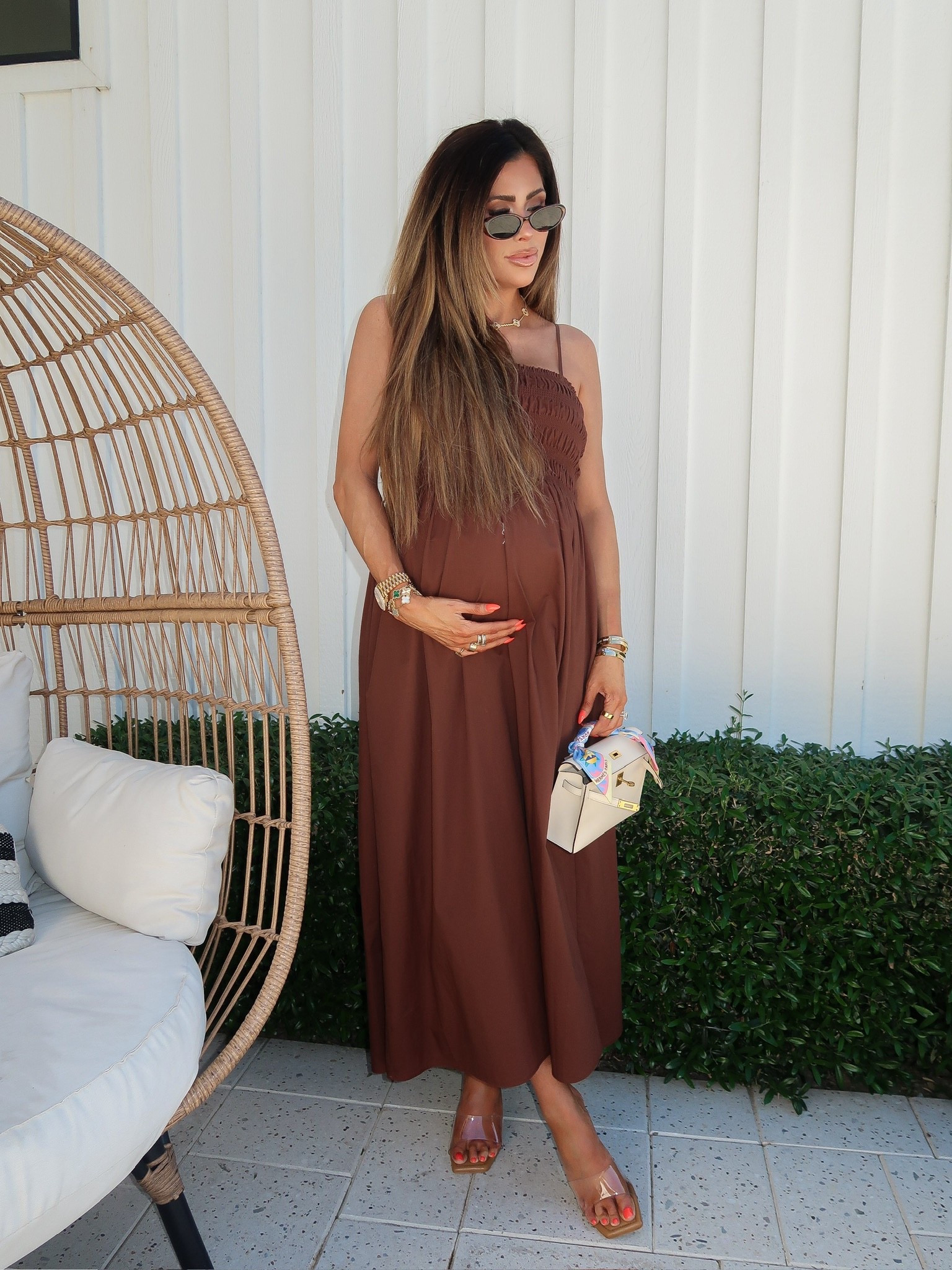 Wearing a size medium in this dress! 

Spring Outfits, Easter Dress, Vacation Outfits, Spring Dresses, Spring Outfits 2026, Chocolate brown dress, Pistola Dress, Date Night Outfits, Vacation Outfits Beach, Emily Ann Gemma

#LTKTravel #LTKootd #LTKmomlife