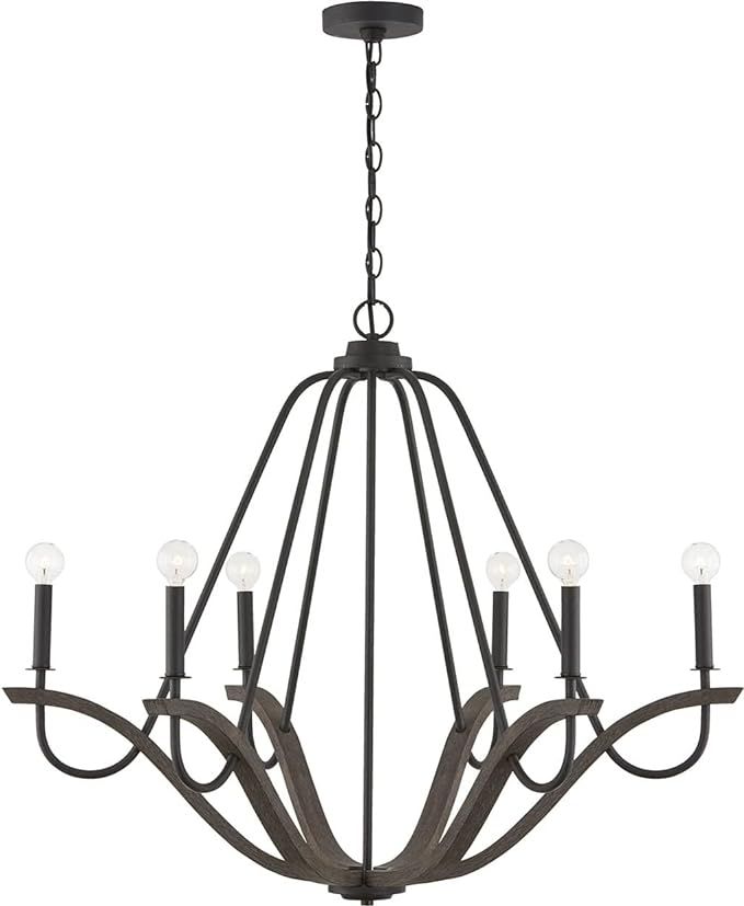 Capital Lighting 447661CK Clive - 6 Light Chandelier In Farmhouse Style-29.5 Inches Tall and 36 I... | Amazon (US)