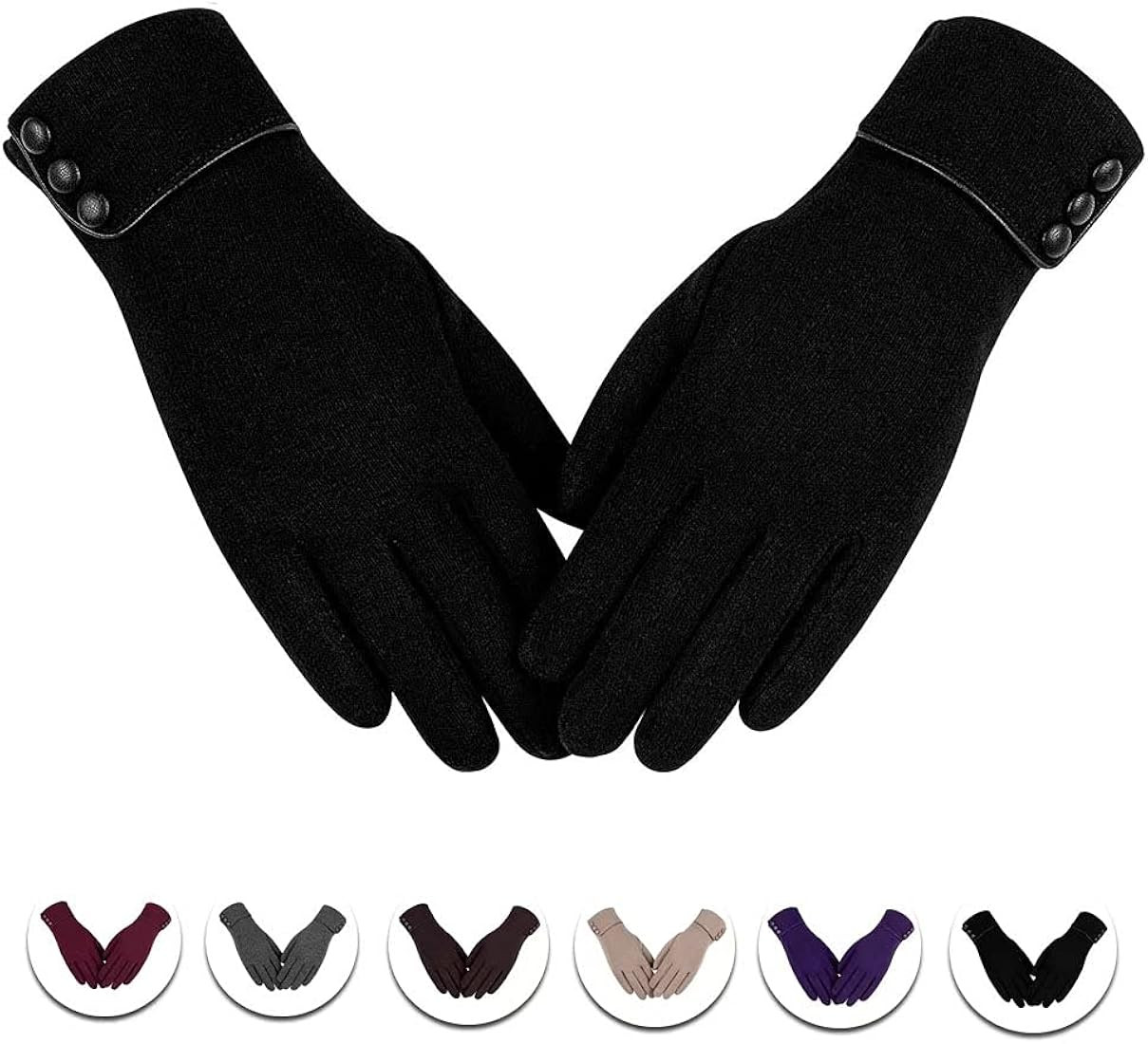 Womens Winter Warm Gloves With Sensitive Touch Screen Texting Fingers, Fleece Lined Windproof Gloves | Amazon (CA)