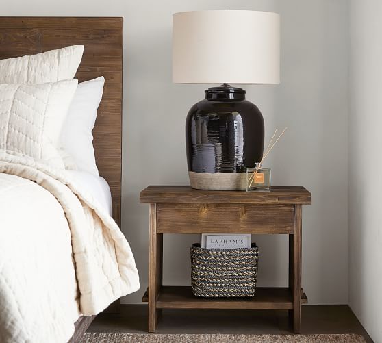 Miller Ceramic Table Lamp, Black | Pottery Barn (US)