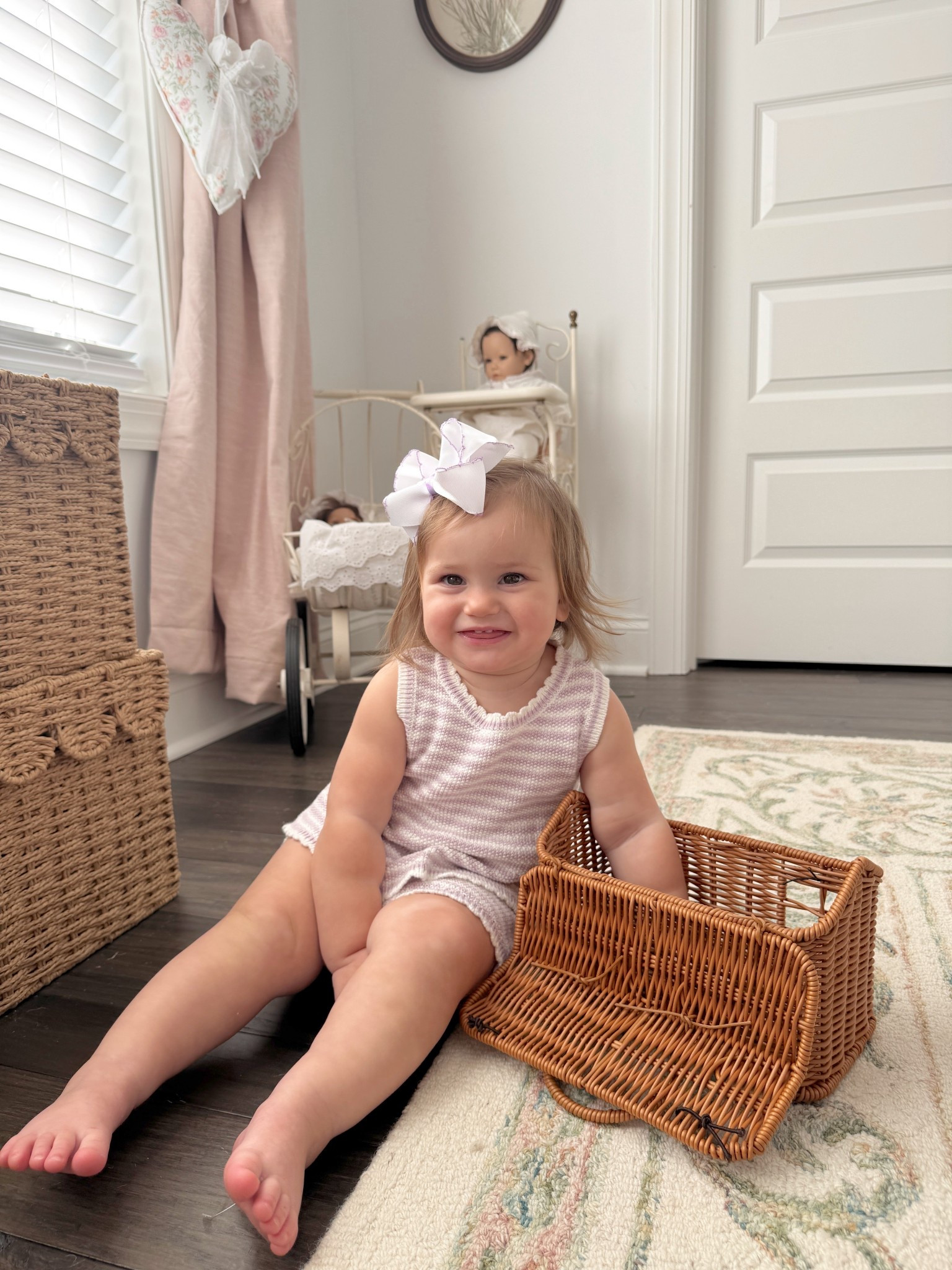 This scalloped sweater set from Target is precious for the baby girls. She’s wearing 24M 

#LTKBaby #LTKKids