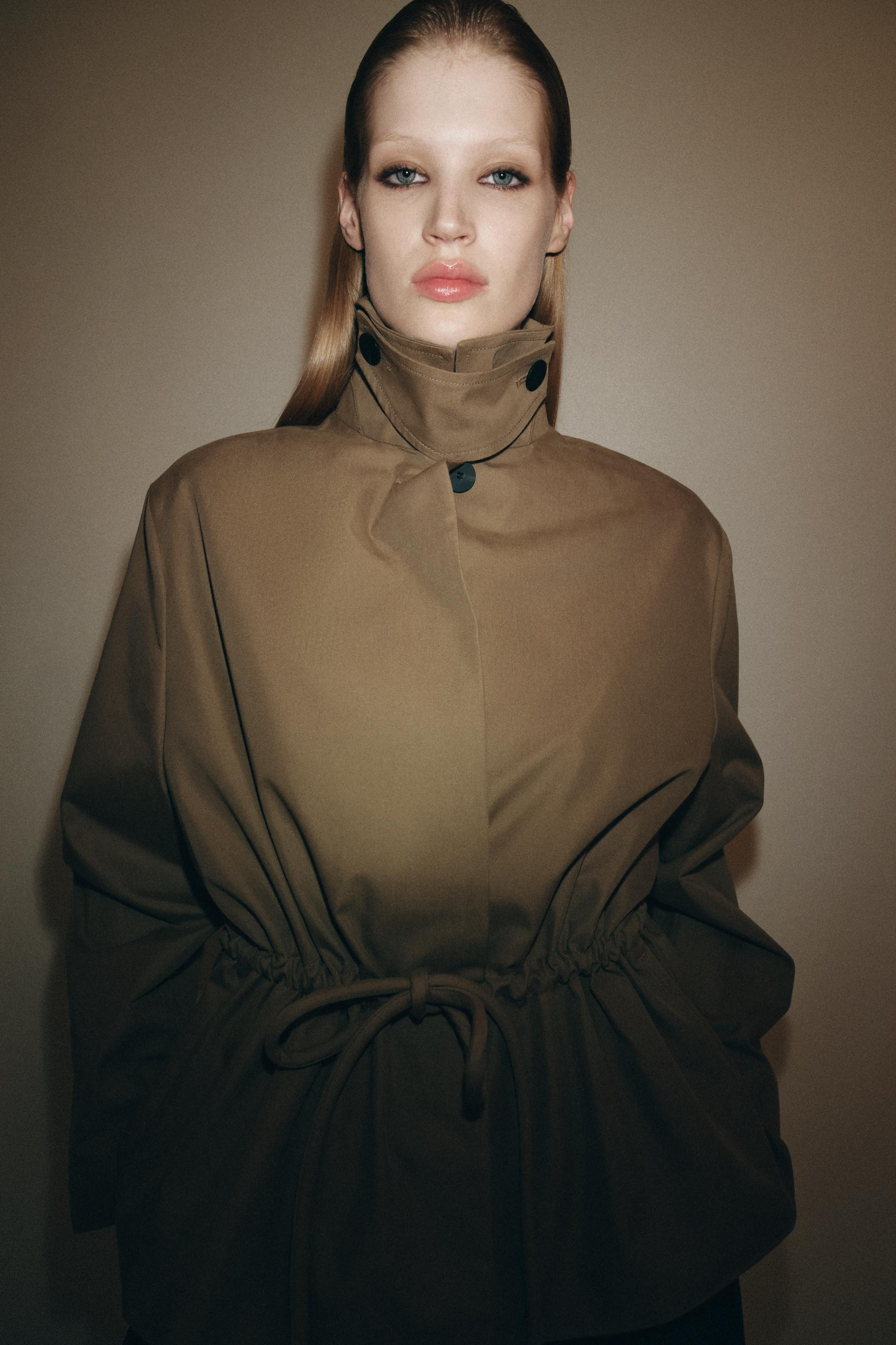 ZW COLLECTION SHORT PARKA WITH ADJUSTABLE WAIST | Zara US