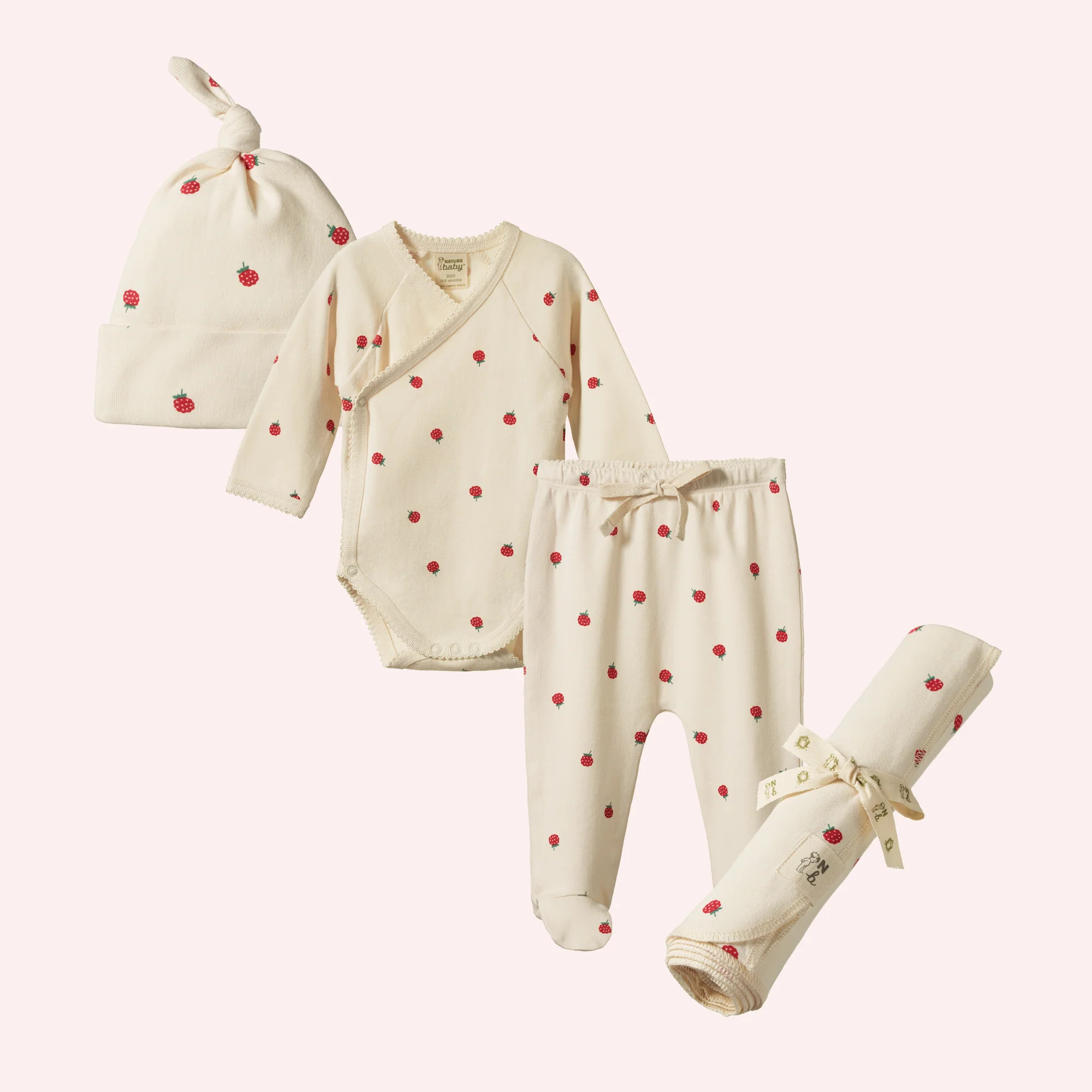 Welcome Home Bundle - Raspberry Print by Nature Baby | the memo | The Memo (Australia & New Zealand)