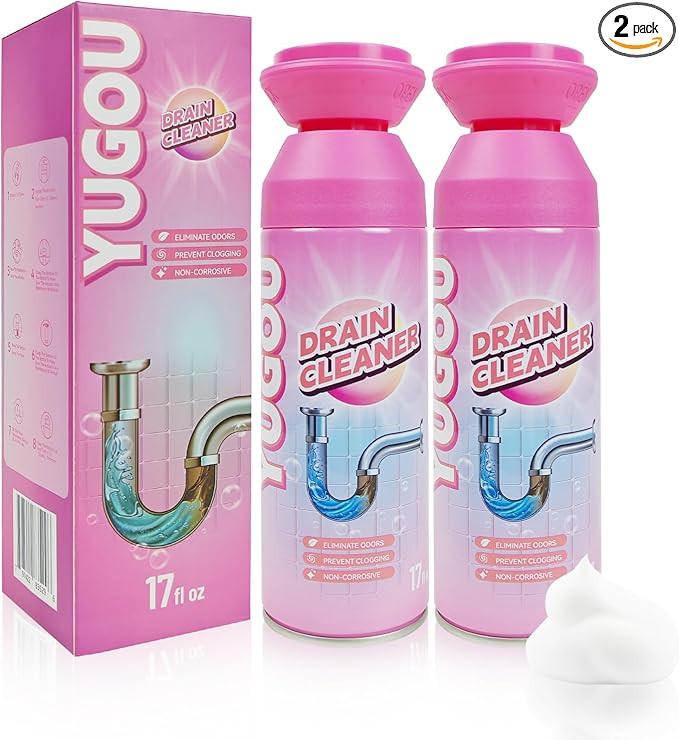 Foaming Drain Cleaner, Sink Cleaner and Deodorizer, Drain Clog Remover for Kitchen Sinks, Shower ... | Amazon (US)