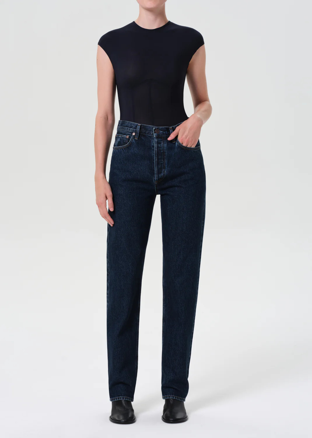 90S Pinch Waist Long High Rise Straight in Pendulum | AGOLDE