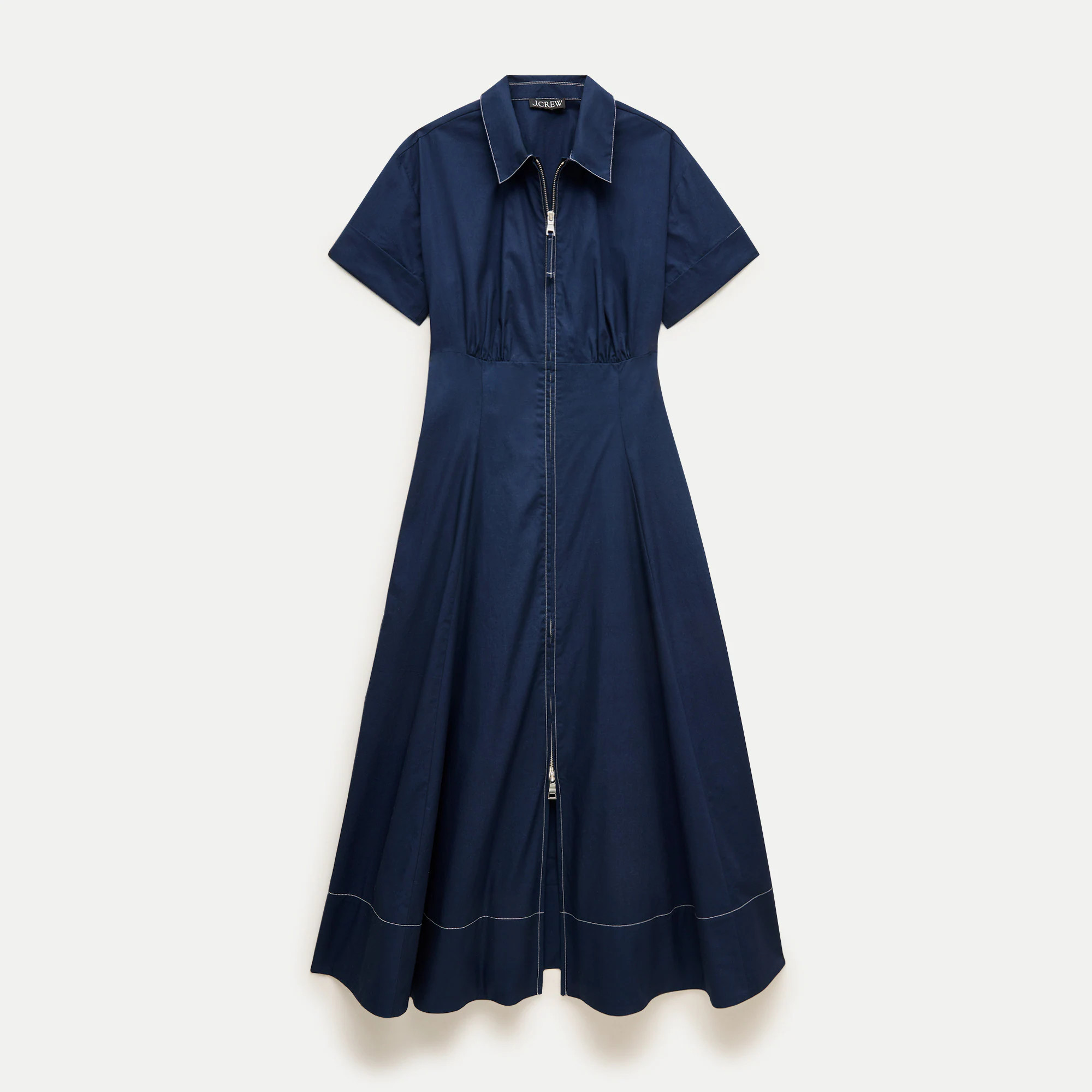 Zip-up shirtdress in cotton poplin | J. Crew US