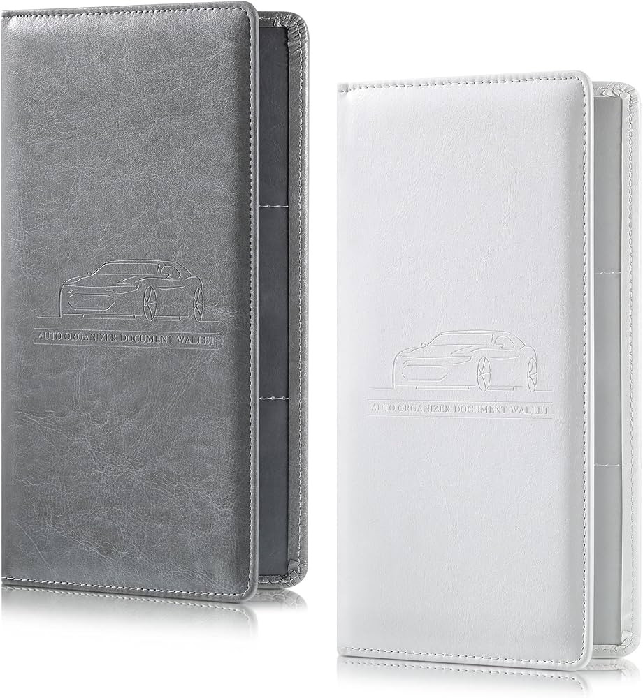 Frienda 2 Piece Car Registration and Insurance Documents Holder, PU Leather Auto Vehicle Card Pap... | Amazon (US)
