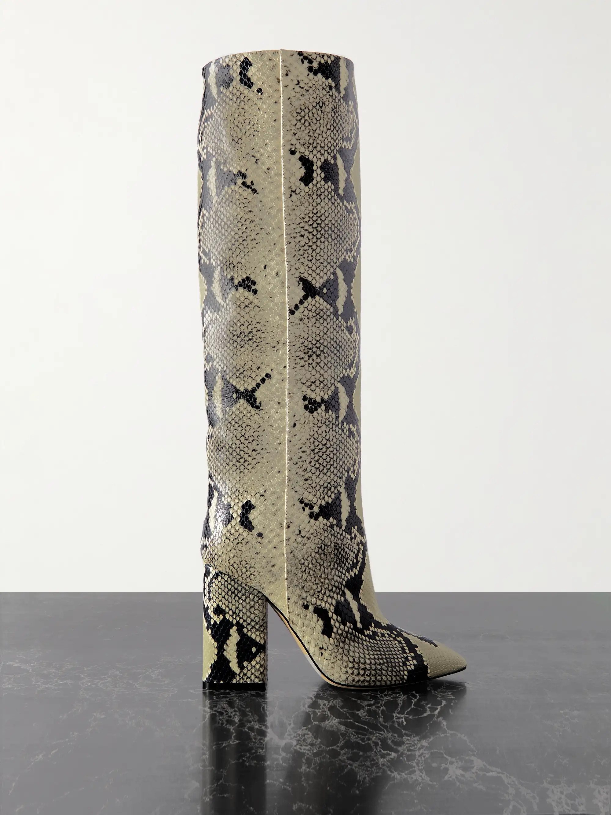 Anja snake-effect leather knee boots | NET-A-PORTER (US)