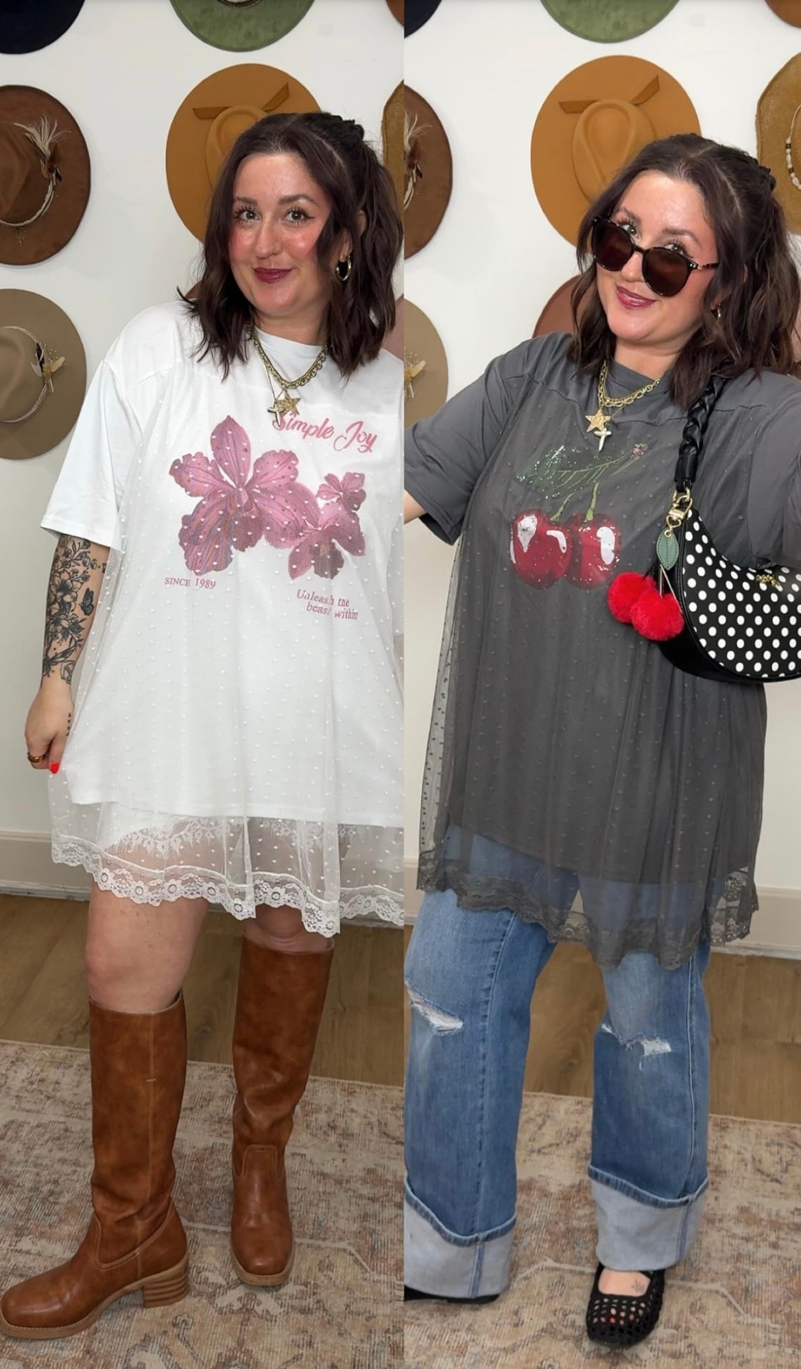 Stylish and comfy oversized lace graphic tee! Perfect for casual outings. Wearing medium. I’m 5’1 size 8/10!

#LTKMidsize #LTKSeasonal #LTKootd