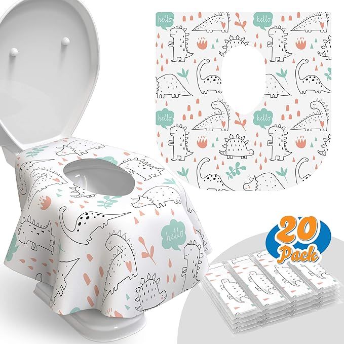 Toilet Seat Covers Disposable - 20 Pack - Waterproof, Ideal for Kids and Adults – Extra Large, ... | Amazon (US)
