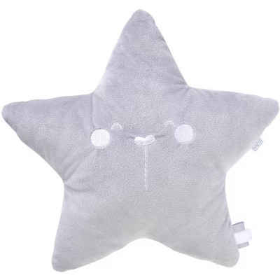 SARO Sweet Star Pillow - Neutral Gray: Modern Sensory & Kids Comfort Pillow | Target