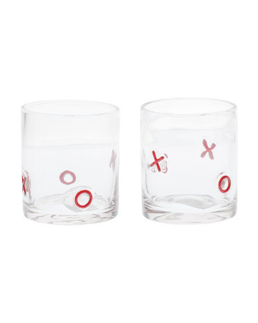 Set Of 2 Xo Double Old Fashioned Glasses | TJ Maxx