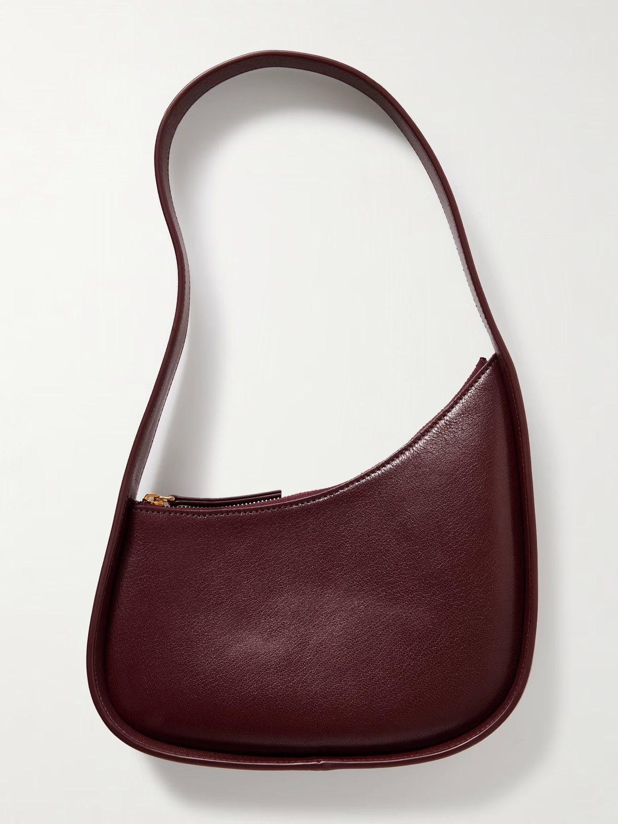 The Row - Half Moon Leather Shoulder Bag - Burgundy - One size | NET-A-PORTER APAC
