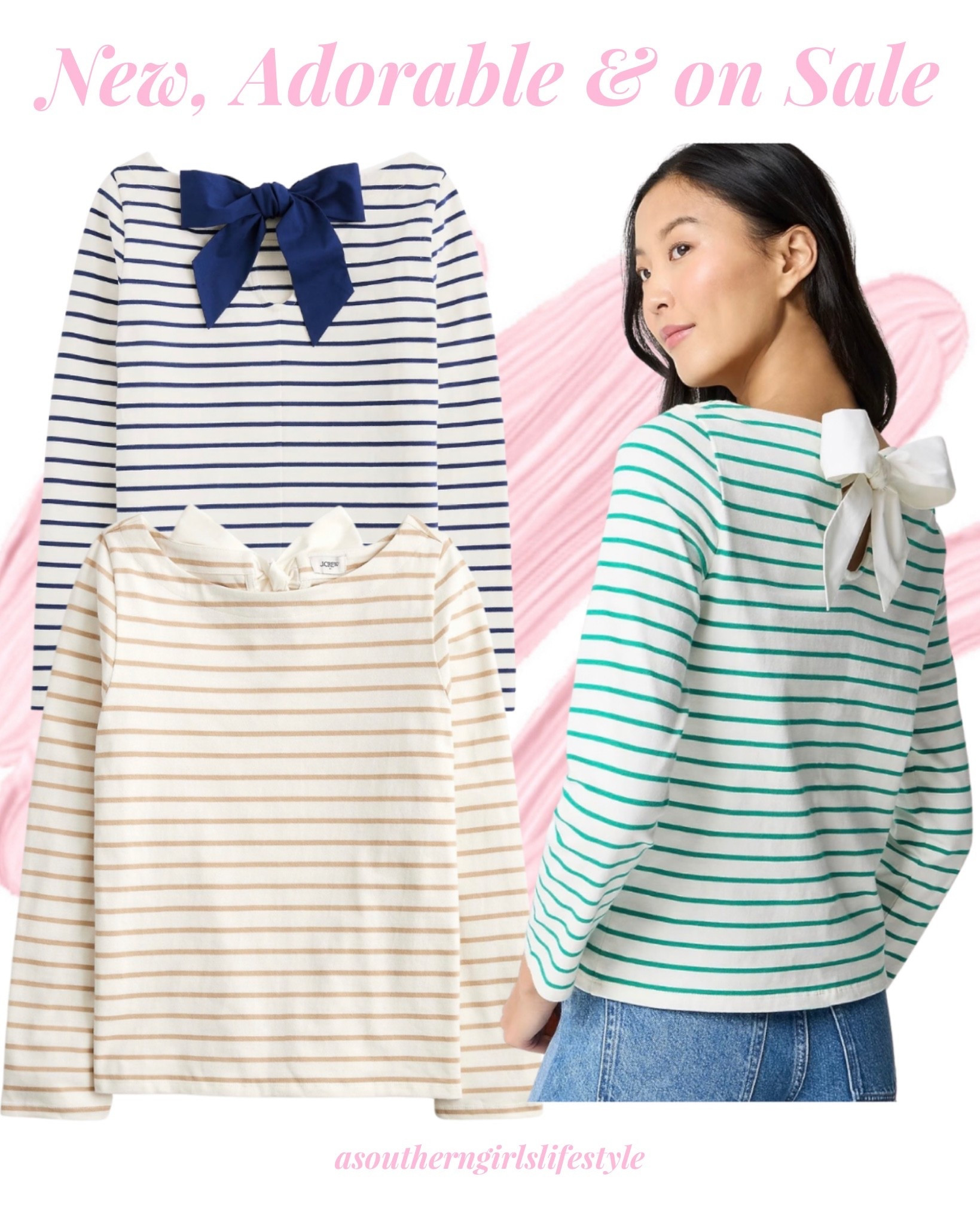 New & on Sale Adorable Striped Bow Back Long Sleeve Top! Fun for Spring! 

Pair it with jeans, twill pants or a skirt! 

#LTKPetite #LTKSaleAlert #LTKSeasonal